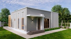 36×36 Feet House Design Plans 11×11 Meter 3 Beds 2 Baths Flat Roof(A4 Hard Copy)