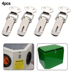 Keep Your Cabinets Secure with 4 Spring Loaded Stainless Steel Latch Clips