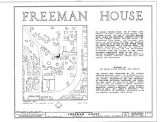 2 bedroom Freeman Home by Frank Lloyd Wright, printed architectural house plans