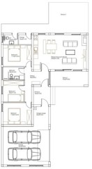 Small Modern 3 Bedroom 1.5 Bathroom House Floor Plan Blueprints, 886SQFT/82.3m2