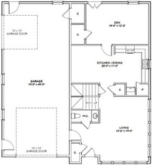 44×48 House with 1-RV Garage – PDF FloorPlan – 2,185 sqft – Model 2G