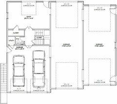 60×50 Apartment with 2-Car 2-RV Garage – PDF FloorPlan – 1,648 sqft – Model 2A