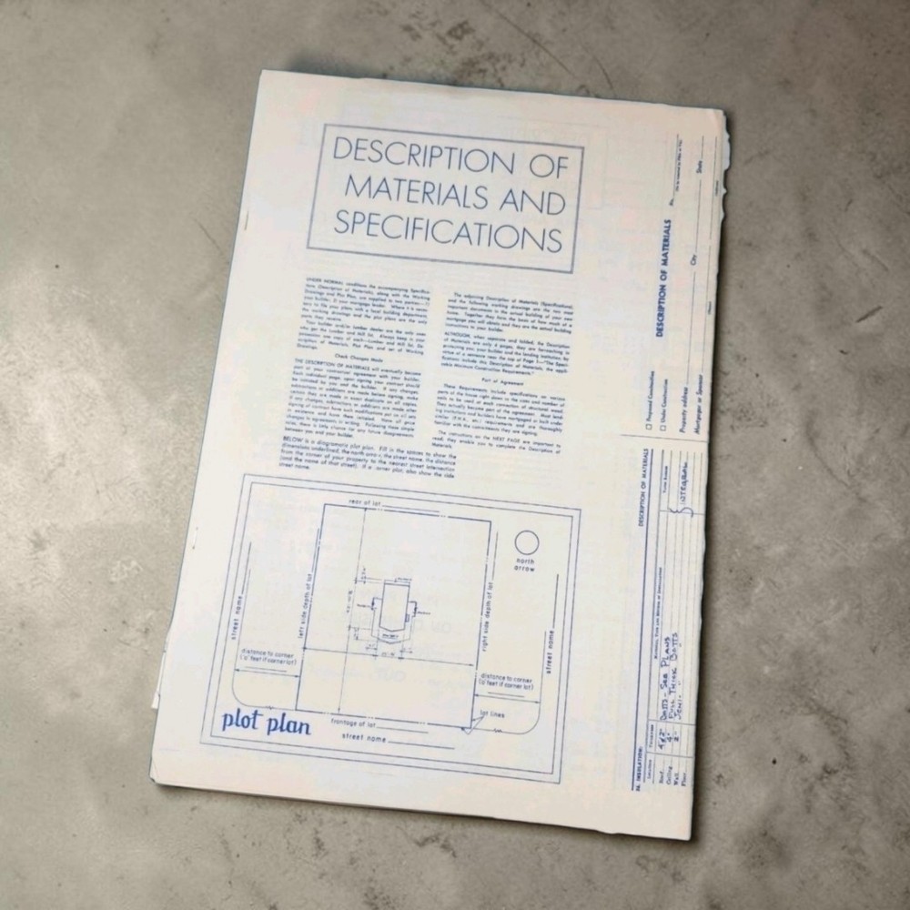 Vintage 1979 House Blueprints Rudolph Matern Design 965 Architectural Plans