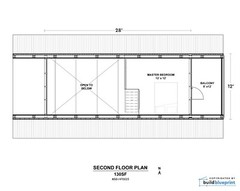 20′ x 28′ Modern A-Frame Cabin Architectural Plans Blueprint PDF Download