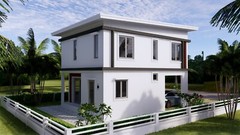 22×30 Feet Small House Plan 6.5×9 Meter 3 Beds 2 Baths Shed Roof (A4 Hard Copy)