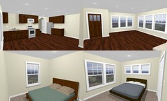 40×42 Apartment with 2-Car 1-RV Garage – PDF FloorPlan – 1,153 sqft – Model 1