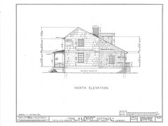 Plans for a Saltbox style Colonial home, Kearney Cottage, 1784, 2-3 bedrooms