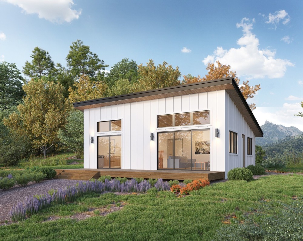 26×32 Lean Modern Cabin Custom Architectural Plans 800SF – PDF Download
