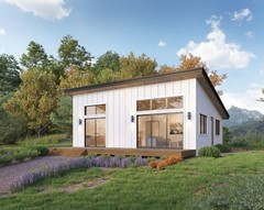 26×32 Lean Modern Cabin Custom Architectural Plans 800SF – PDF Download
