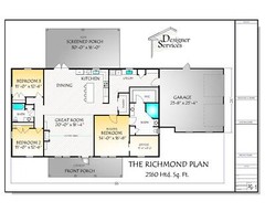 Richmond House Plan 2160 Heated Square Feet