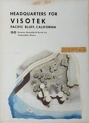 Vintage 1970s Visotek Headquarters Architectural Rendering Plans Blue Prints
