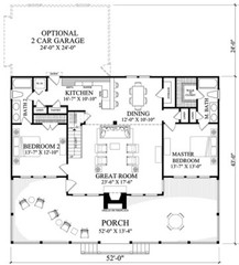 William Poole Designs Home Plans River Rendezvous 2 Bed 2 Bath, Loft opt. Garage