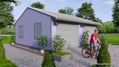 24×24 Feet 7.3×7.3 Meter 2 Cars Garage Shed Plan PDF Plans (A4 Hard Copy)