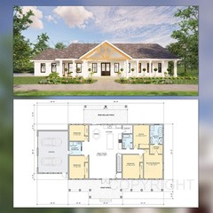 Cedar Springs Barndo House Plan with Basement – 6 Bed 3 Bath – Double Garage – D