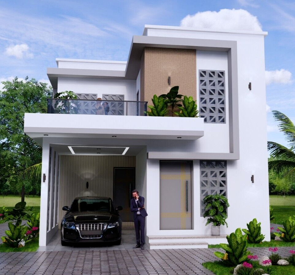 23×30 Feet House Plan 7×9 Meter 3 Beds 3 Baths Terrace PDF Plan (A4 Hard Copy)