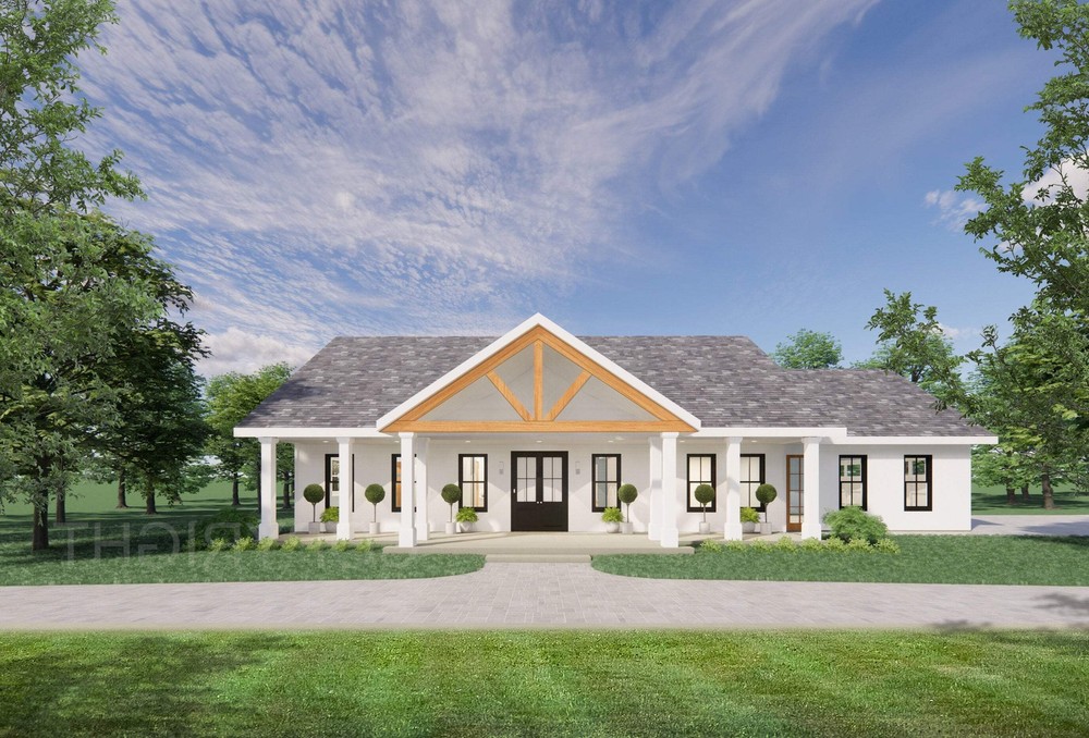 Cedar Springs Barndominium House Plan – 70×33, 3 Bed 2 Bath with 2-Car Garage –