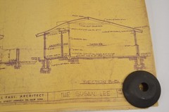 Original 1965 Home House Plans Samuel Paul Architect The Susan Lee 18×24″ Vellum