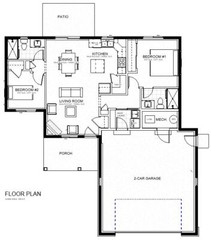 Custom Home House Building Plans 2 bedroom Blueprints 900 sq ft PDF files