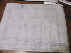 MODIFIED A-FRAME CABIN PLANS HAND-DRAWN ARCH COPIES 1400 SQ FT . HOBBY ROOM.