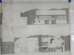 Vintage Architectural Drawings Vellum (Set of 4) House Plans Elevations 30×36