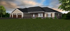 1980 Sq.Ft. Ranch house plan – 5 Bed, 3 Bath, 3 Garage, Screen Deck – PDF ONLY