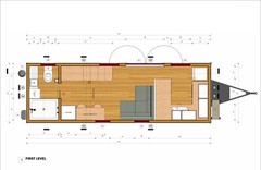 Mobile Home Building Plans – 24.5’x8′ with Loft Mezzanine, 196 sqft