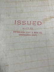 Pittsburgh Coke And Iron Company Mid Century Modern Technical Drawings 1943