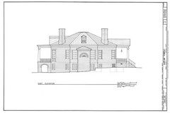 Poplar Forest by Thomas Jefferson, octagon Colonial country house detailed plans