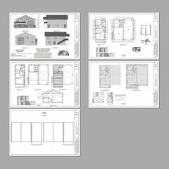 40×40 Apartment with 2-Car 1-RV Garage – PDF FloorPlan – 964 sqft – Model 1