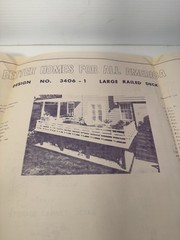 Vintage Blue Prints Lot Of 6 From 1964-68 Swing Book Case Decks Sheds Home/Garde