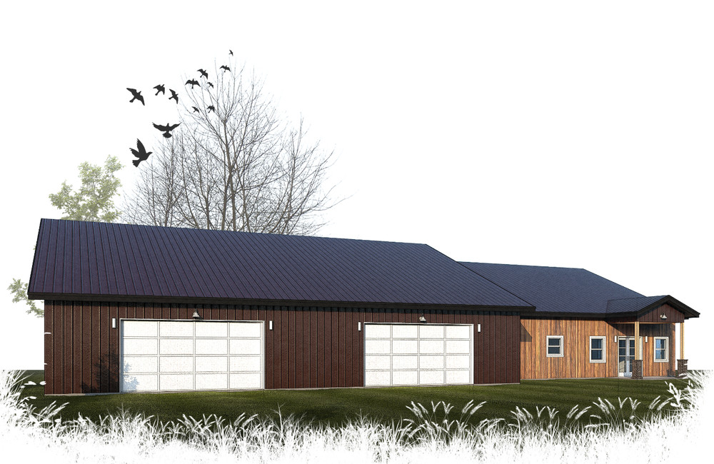 Rustic Retreat Barndominium Plans – PDF Downloadable Blueprint
