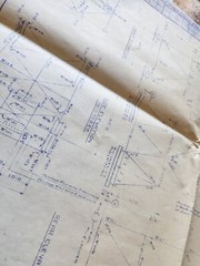 Tower For Type SI Derrick Blueprint Plans 1960’s American Bridge Steel Portugal