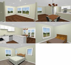 60×44 Apartment with 2-Car 2-RV Garage – PDF FloorPlan – 1,415 sqft – Model 1A