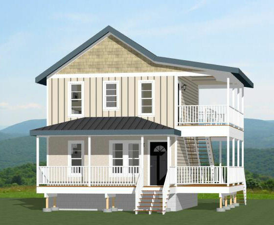 20×24 Duplex — PDF Floor Plan — 960 sq ft — Model 1