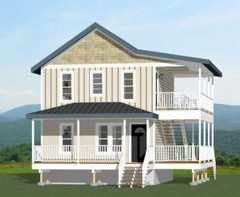 20×24 Duplex — PDF Floor Plan — 960 sq ft — Model 1