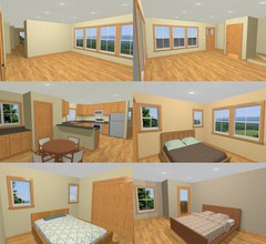 40×42 House — 3 BR 2.5 Ba 1-RV Garage – PDF Floor Plan – 1,619 sqft – Model 2D