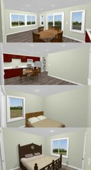 40×40 Apartment with 2-Car 1-RV Garage – PDF FloorPlan – 964 sqft – Model 1A