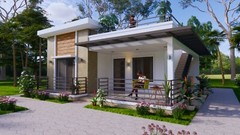 26×25 Feet Small House Design 8×7.5 Meter 2 Bed 1 Bath PDF & A4 Hard Copy
