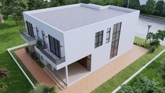 39×49 Feet Modern House Plan 12×15 Meter 5 Beds 6 Baths Flat Roof (A4 Hard Copy)