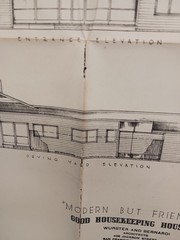 VTG 1950s Modern But Friendly Good Housekeeping Floor Plan MCM U Shape Ranch