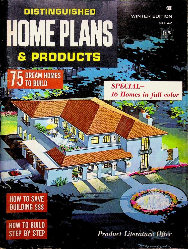 Vtg 1967 Distinguished Home Plans & Products Winter Edition (50 + Pgs.)