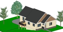 Custom Home House Building Plans 3 bedroom Blueprints 2047 sq ft PDF files