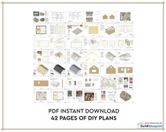 320SF Cabin w/ Loft DIY Plans – 16′ x 20′ Tiny House Build Instructions PDF