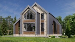 40’x52′ 2-Story, 4 Bed, 3-Bath Cozy Barnhouse Architectural Plans PDF Download.