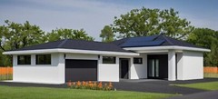 Small Modern 3 Bedroom 1.5 Bathroom House Floor Plan Blueprints, 886SQFT/82.3m2
