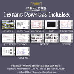 The Pure Pasture Barndominium: 4 Bedrooms / 2.5 Baths 2,626 SF Design Blueprints