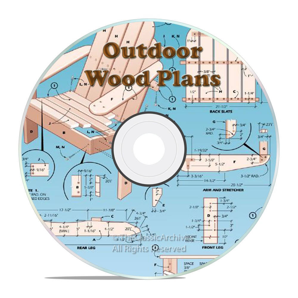 OUTDOOR PATIO FURNITURE PROJECT PLANS, SHEDS, BARNS, CD, PATIO RECLINER