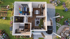 35×27 Ft House Design Plan 10.7×8.1 Meter 2 Bed 1 Bath A4 Printed PDF & CAD Plan