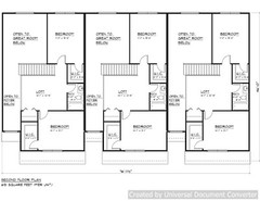 Full Set of Condominium / Triplex building plans 1,379 sq ft