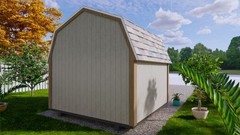 DIY 8×8 Shed Plan (Gambrel Roof Barn) | PDF + Material List + A4 Printed Guide